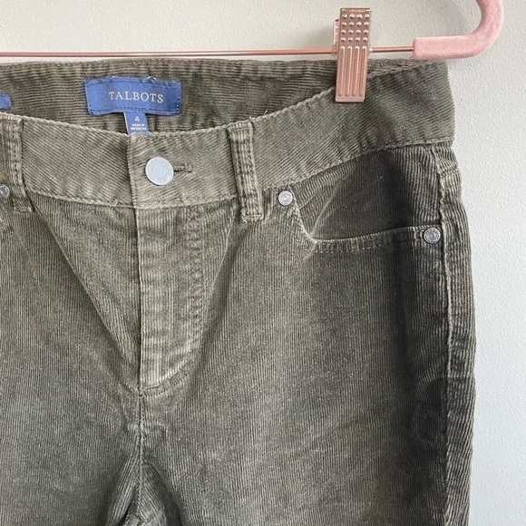 Talbots Heritage Corduroy Pants in Olive Green - Picture 5 of 7